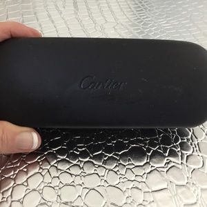 CARTIER BLACK LEATHER WITH GRAY INTERIOR HARD SUNGLASS CASE GOTTA PROTECT GUC.
